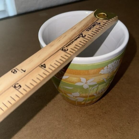 Floral Striped Ceramic Mug By Signature 12oz Dishwasher & Microwave Safe - Picture 4 of 6